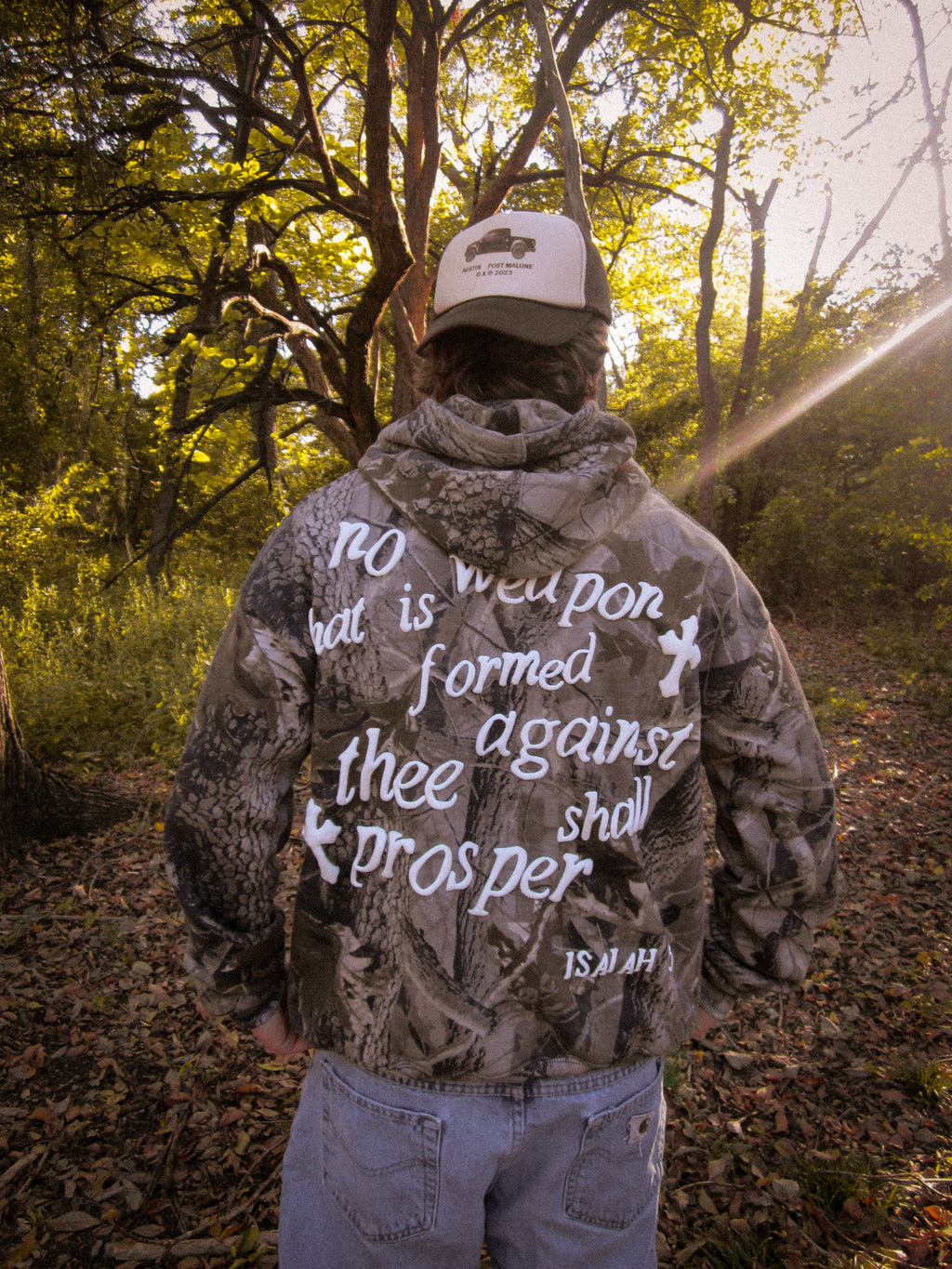 Isaiah 54:17 Camouflage Box Hoodie