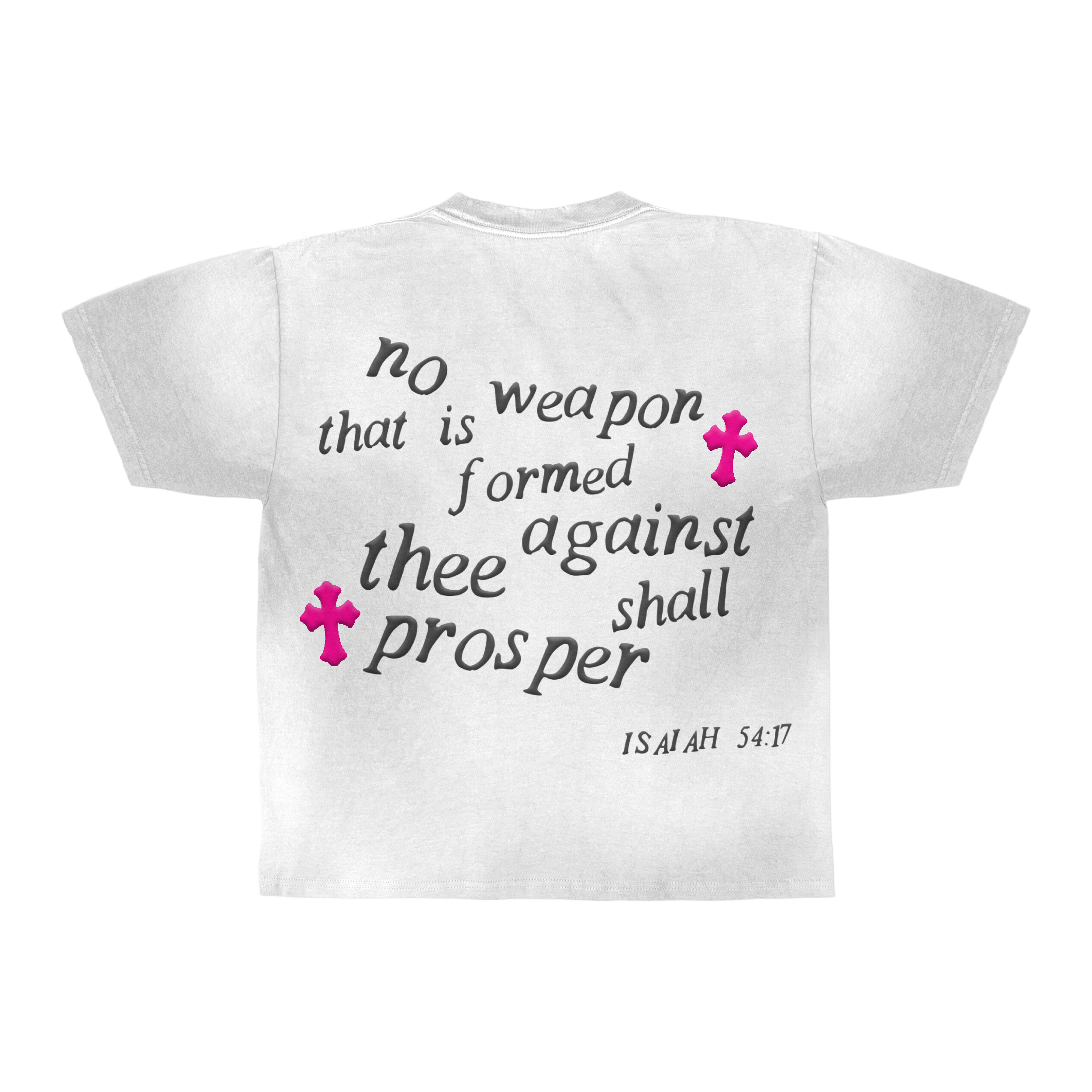 Isaiah 54:17 Box T-Shirt "Snow"