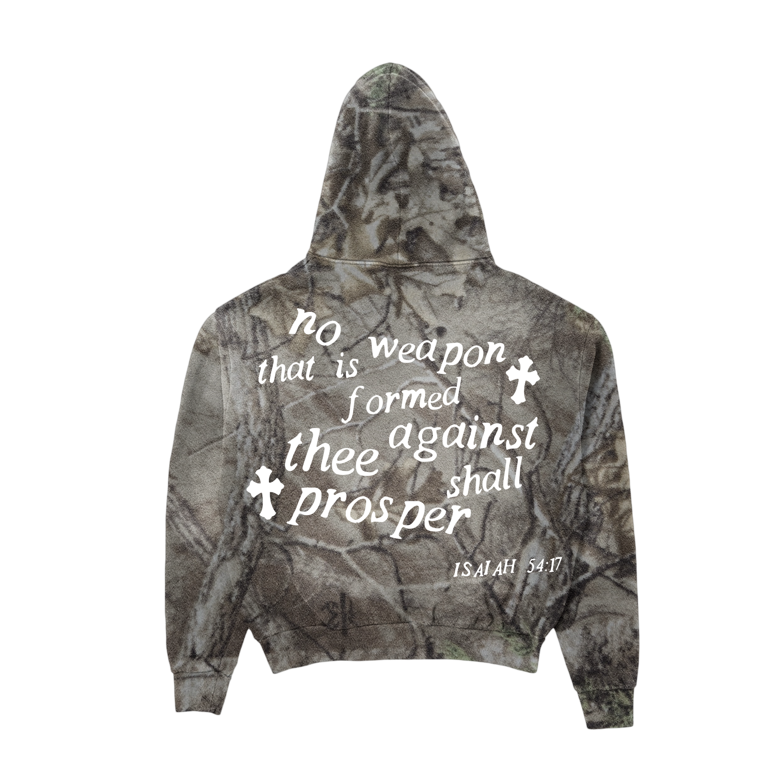 Isaiah 54:17 Camouflage Box Hoodie