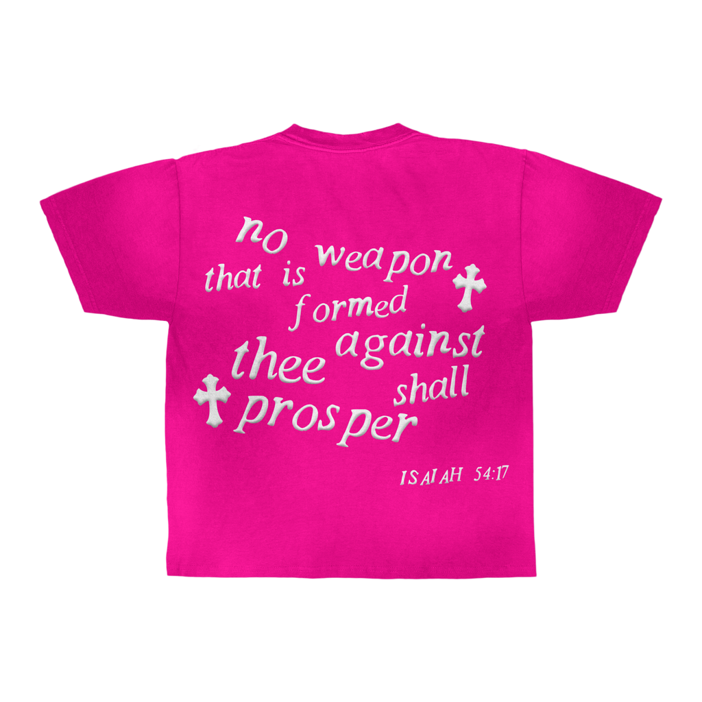 Isaiah 54:17 Box T-Shirt "Fuchsia"